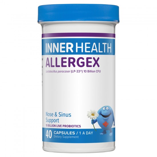 Inner Health Allergex 40s 澳洲茵澳斯舒鼻抗过敏益生菌40粒 花粉过敏 保质期2026.8